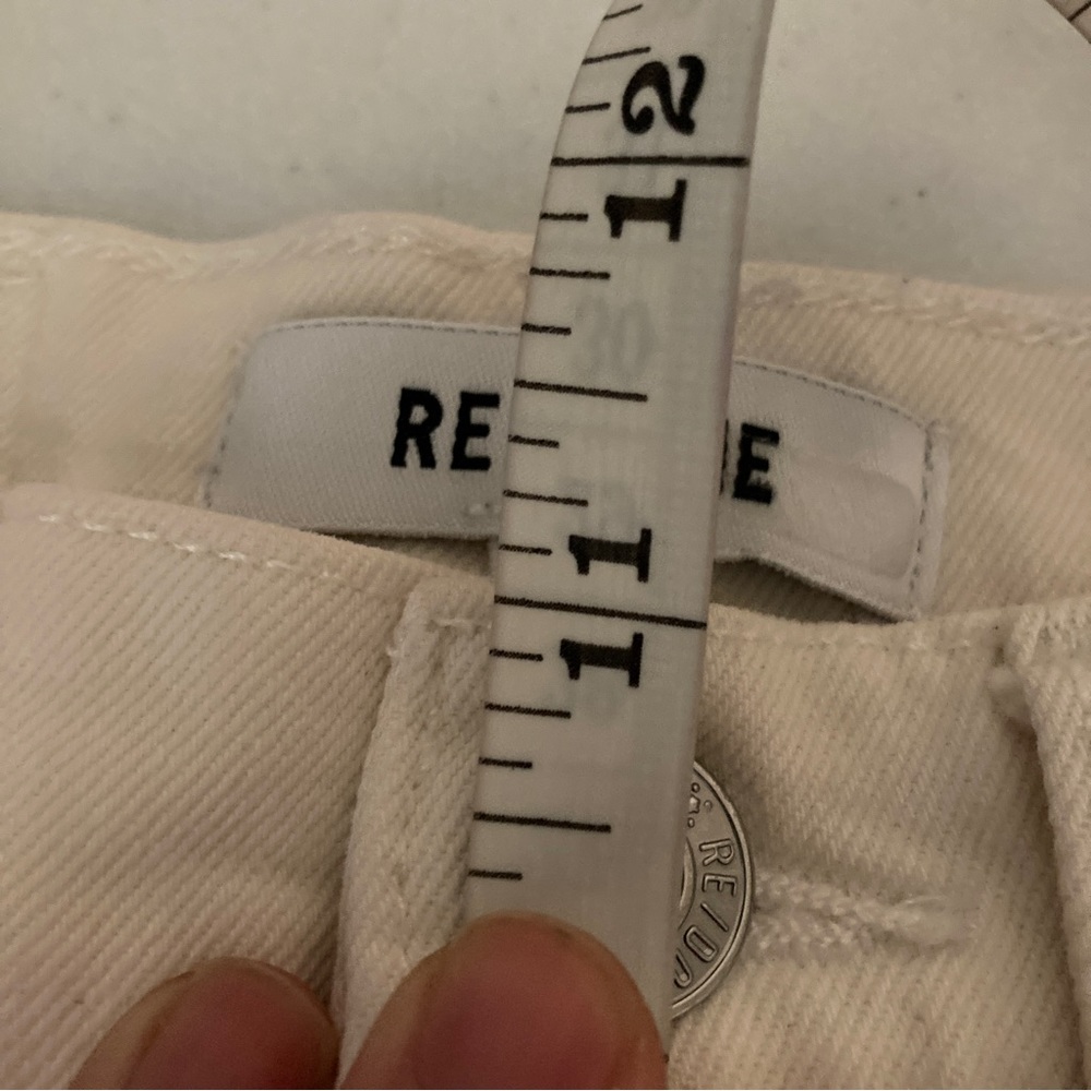 RE/DONE Originals 70's Straight leg denim jeans in Vintage White size 24 EUC - Picture 12 of 15